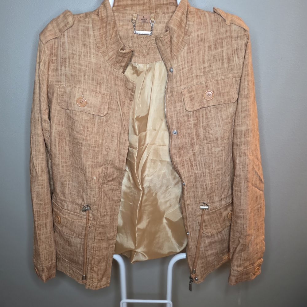 NWT Jou Jou Burnt Orange Tobacco Jacket for Women
